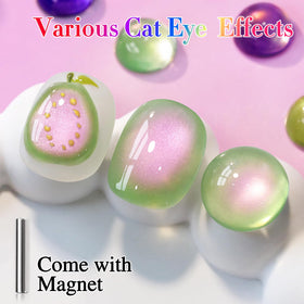 Close-up of Double Rhythm Cat Eye Gel Polish texture
