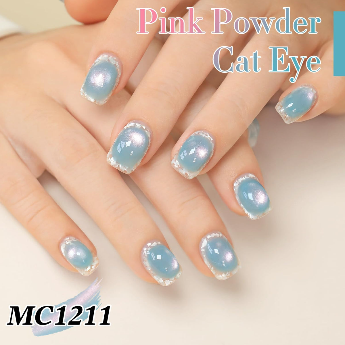 Close-up of Double Rhythm Cat Eye Gel Polish texture