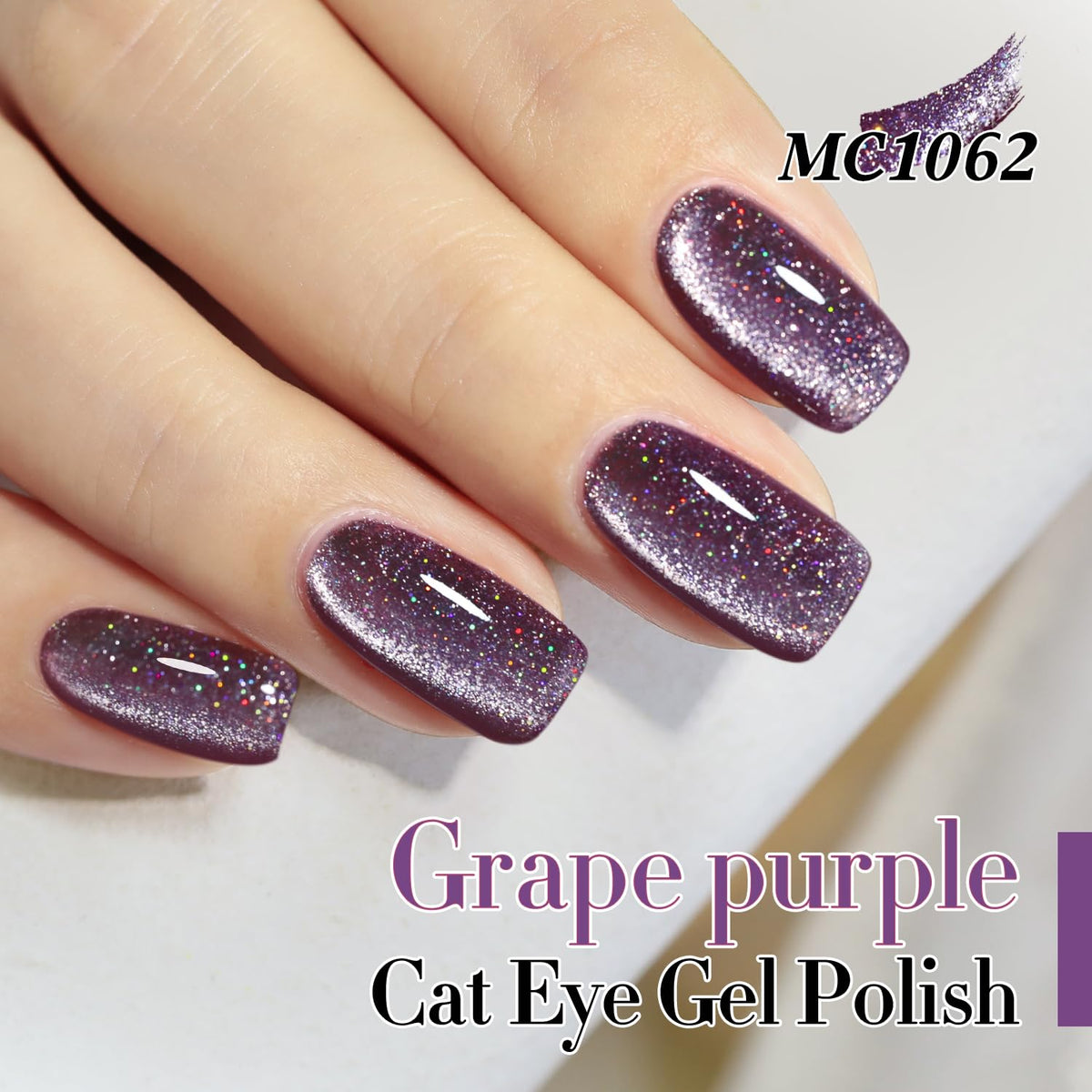 Close-up of Double Rhythm Cat Eye Gel Polish texture