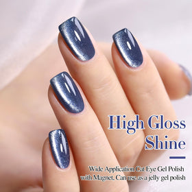 Close-up of Double Rhythm Cat Eye Gel Polish texture