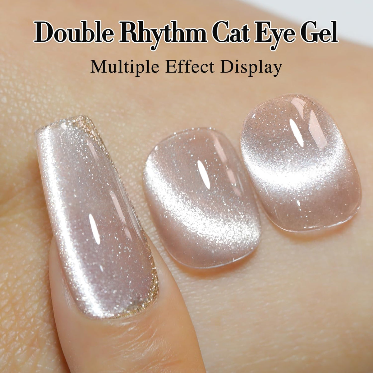 Close-up of Double Rhythm Cat Eye Gel Polish texture