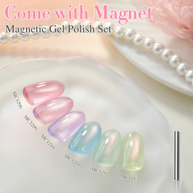 Close-up of Double Rhythm Cat Eye Gel Polish texture