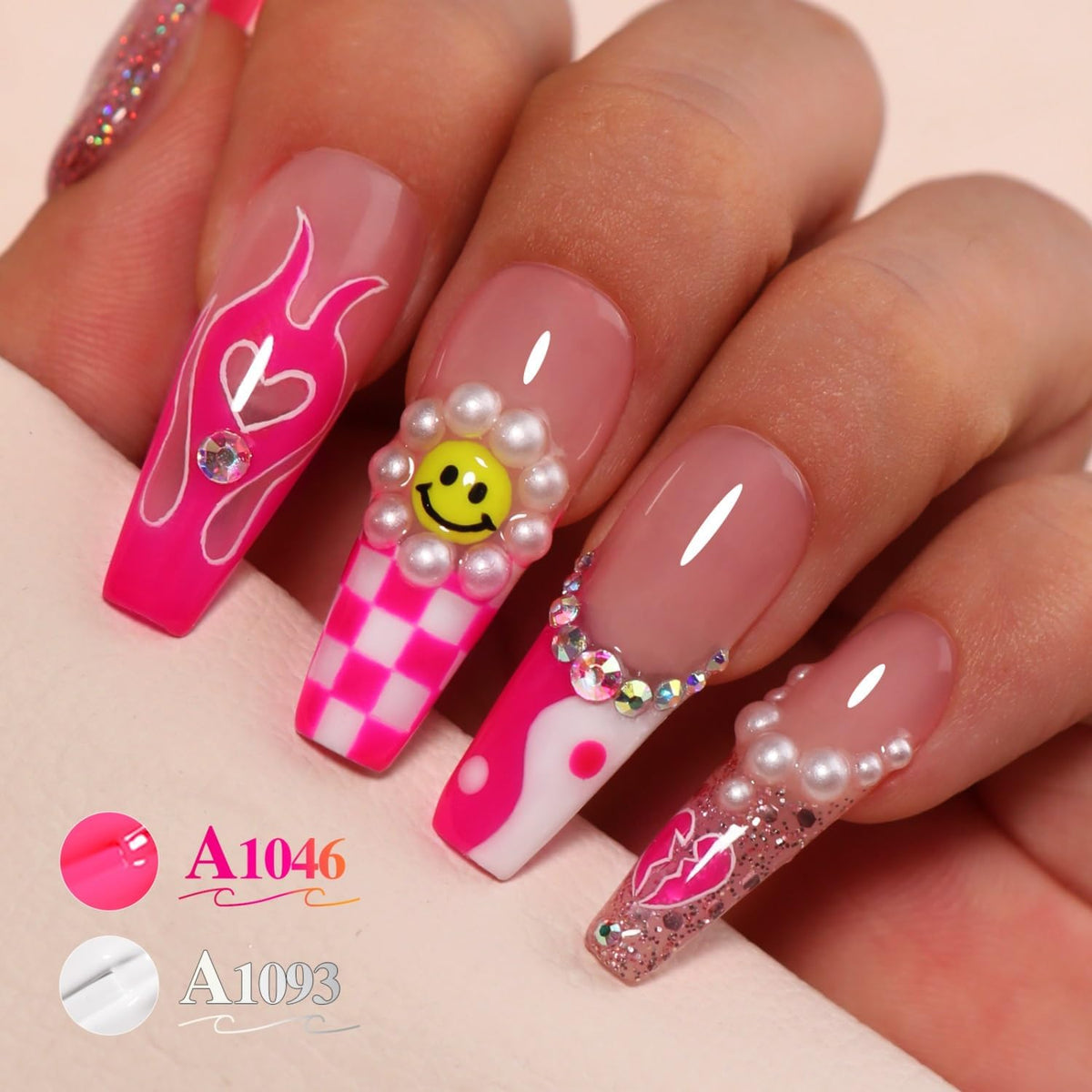 Close-up of Double Rhythm Cherry Rose Gel Polish bottle