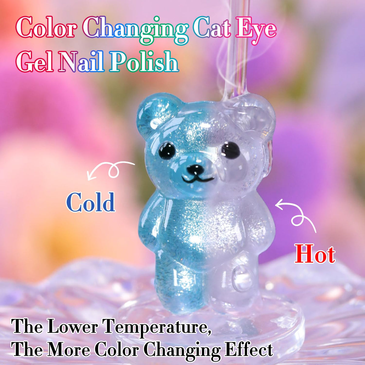 Close-up of Double Rhythm Gel Nail Polish bottle with swatch