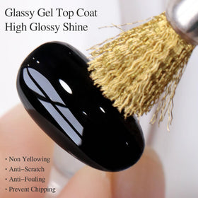 Close-up of Double Rhythm gel polish application process