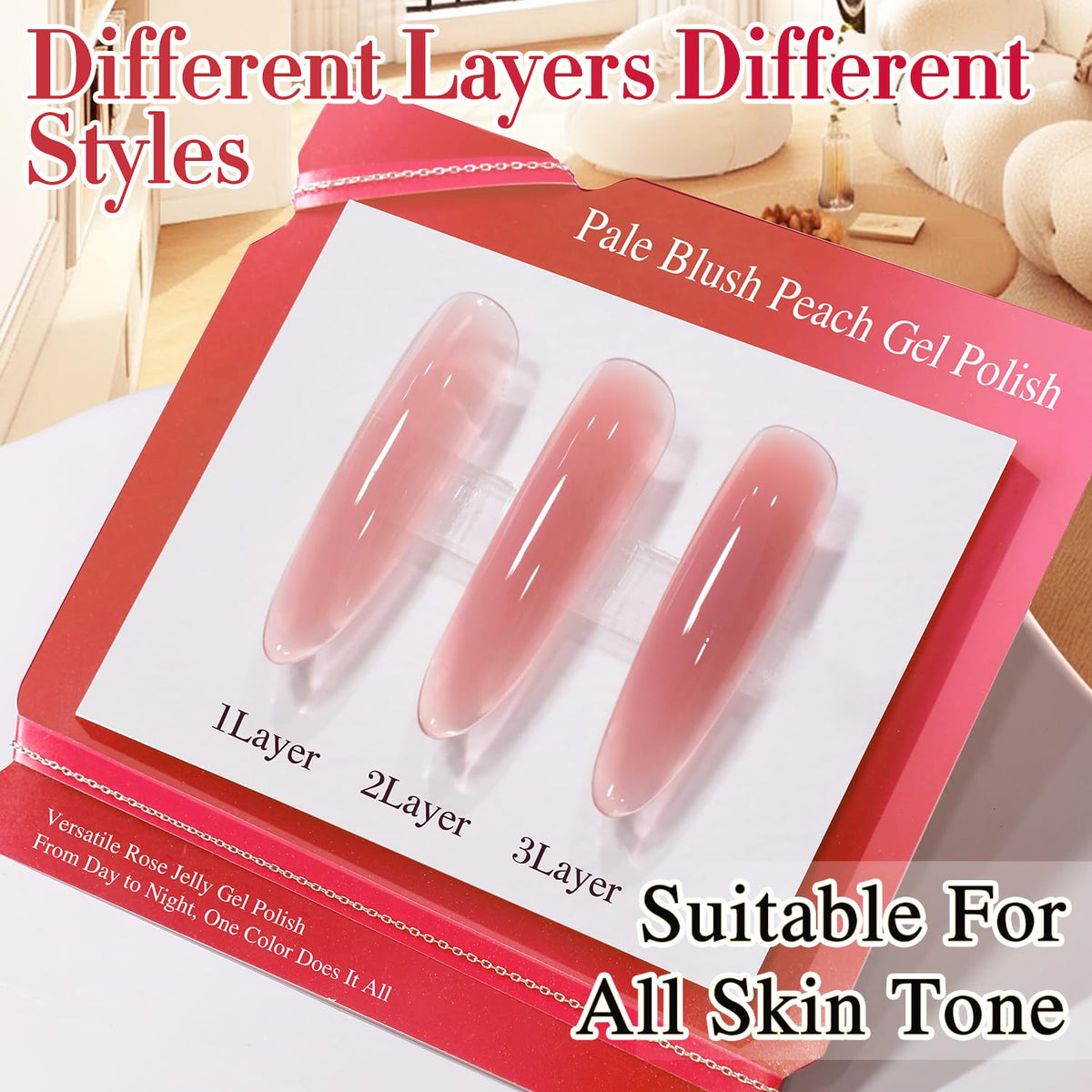 Close-up of Double Rhythm Gel Polish bottle with sheer pastel colour