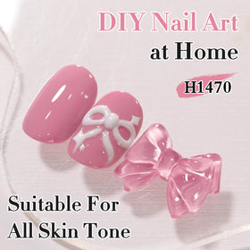 Close-up of Double Rhythm Gel Polish Milky Purple texture