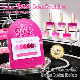 Close-up of Double Rhythm Glitter Gel Polish 15ml