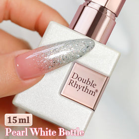 Close-up of Double Rhythm Glitter Gel Polish glitter texture
