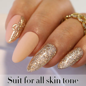 Close-up of Double Rhythm Glitter Gel Polish texture