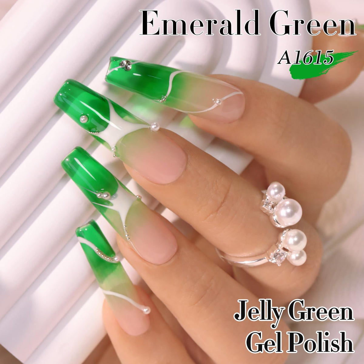 Close-up of Double Rhythm Jelly Gel Polish bottle with label