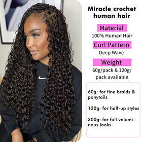 Close-up of Dowstalgirl crochet hair texture