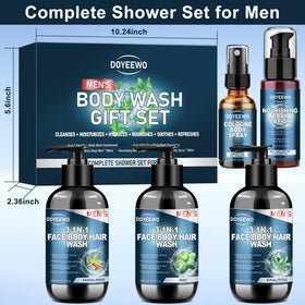Close-up of DOYEEWO Men's Body Wash Eucalyptus scent
