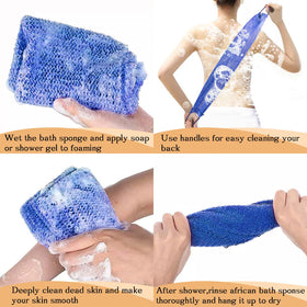 Close-up of Dr.Pedi African Net Sponge handle design