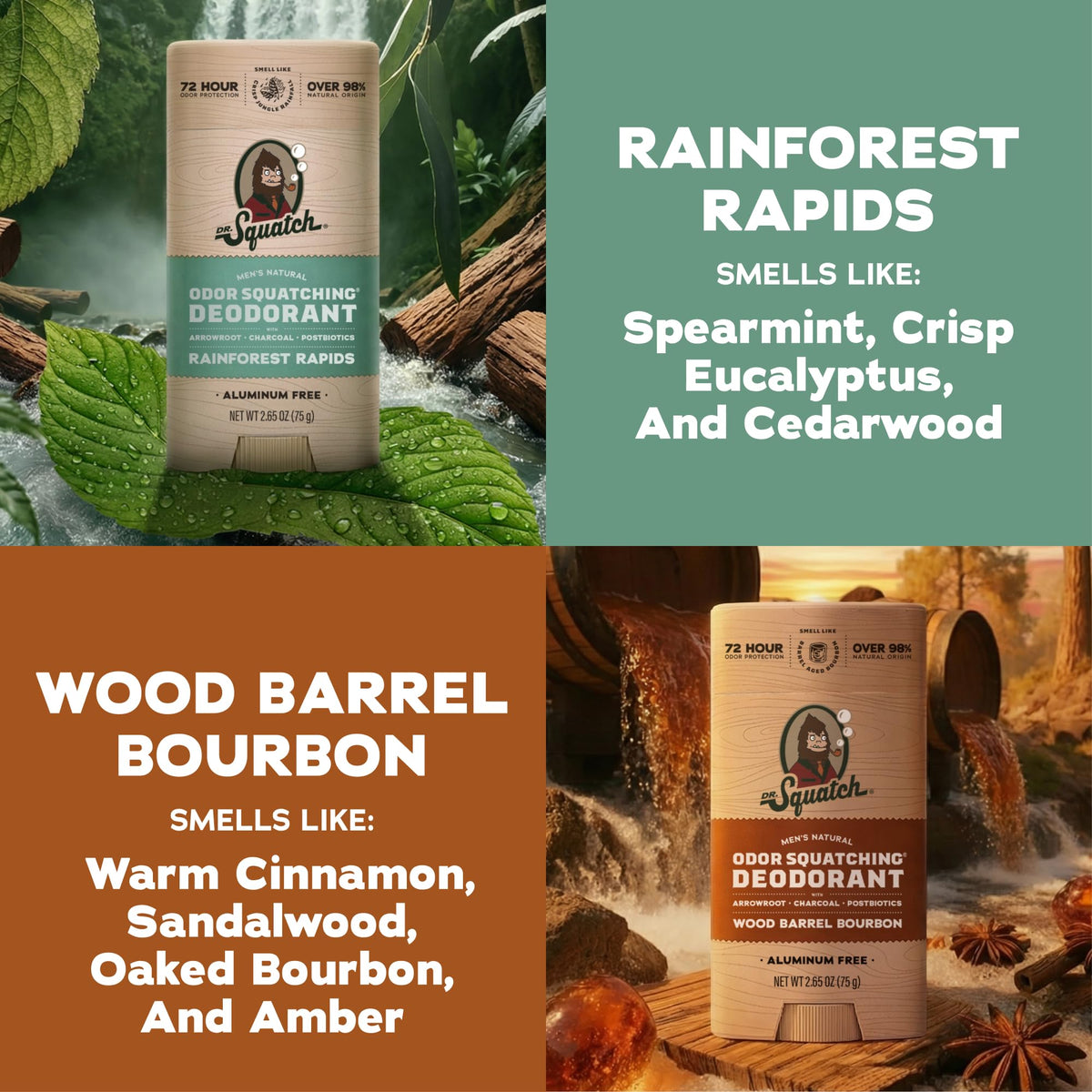 Close-up of Dr. Squatch deodorant ingredients