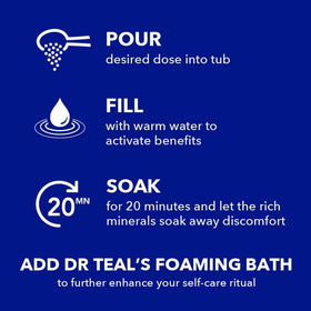Close-up of Dr Teal's Epsom Salt granules