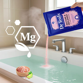 Close-up of Dr Teal's Epsom Salt Magnesium Soak granules
