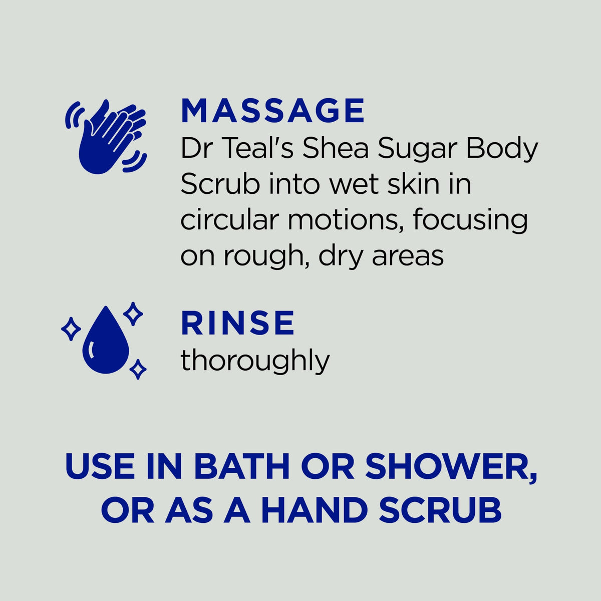 Close-up of Dr Teal's Shea Sugar Body Scrub texture