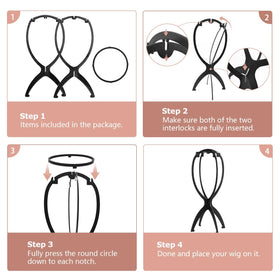 Close-up of Dreamlover Wig Stand's durable plastic material