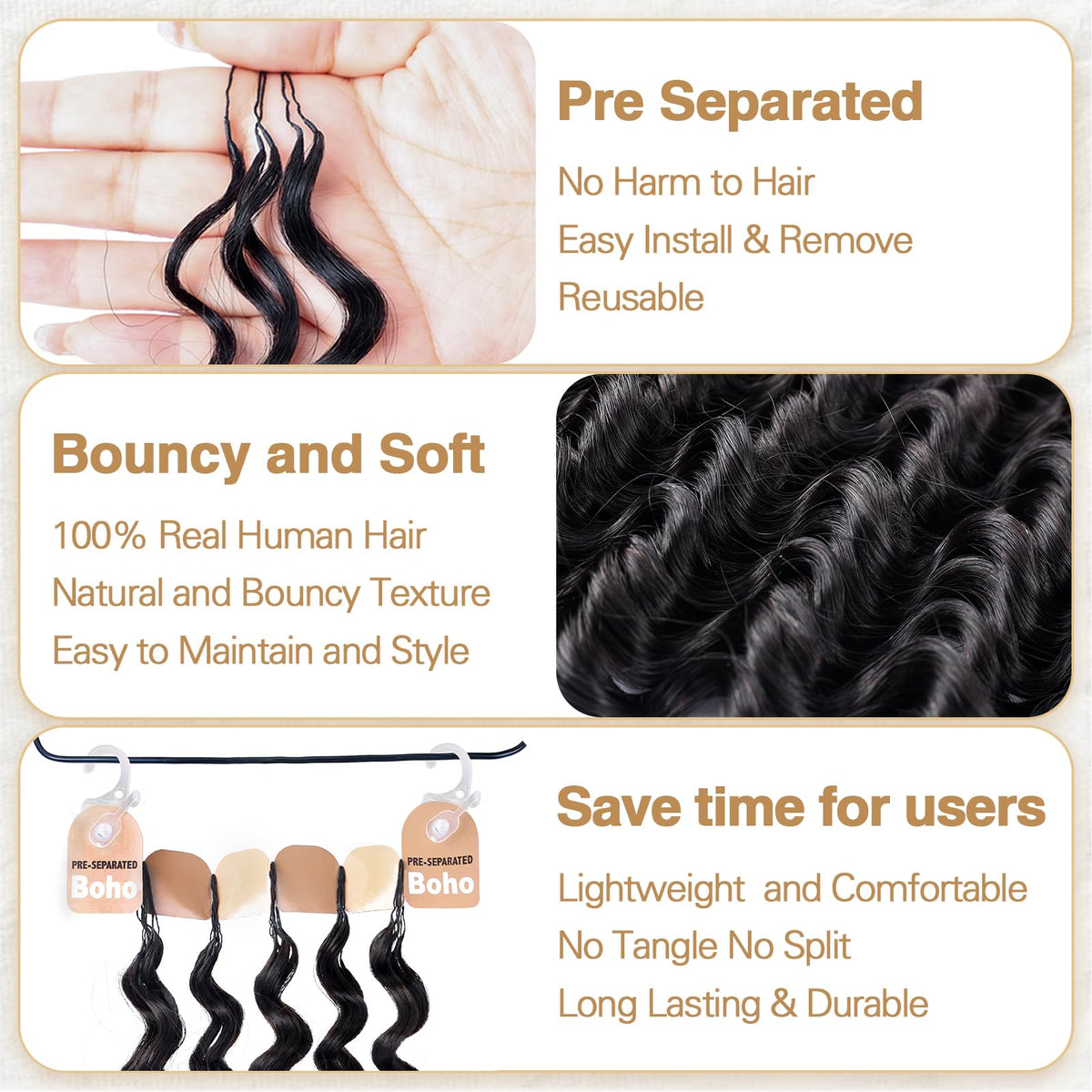 Close-up of DRESSMAKER crochet hair strands showing texture