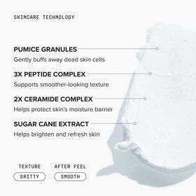 Close-up of DRMTLGY Microdermabrasion Scrub texture