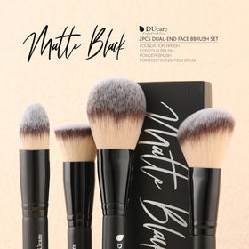 Close-up of DUcare dual-ended brush showing synthetic bristles