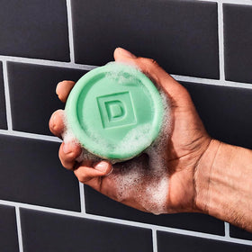 Close-up of Duke Cannon soap puck texture