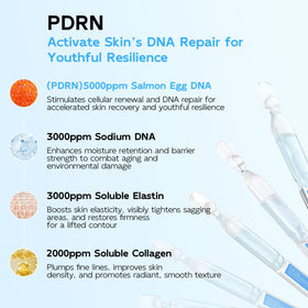 Close-up of Dumie Salmon DNA PDRN serum tube showing 1.5ml size