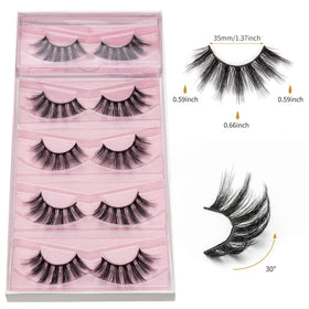 Close-up of DYSILK 6D Faux Mink False Eyelashes 004