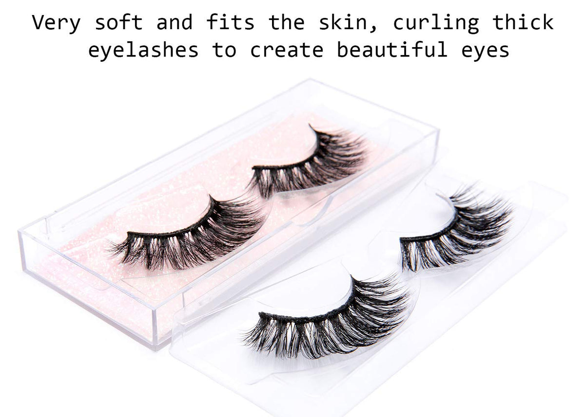 Close-up of DYSILK mink lashes showing fluffy texture