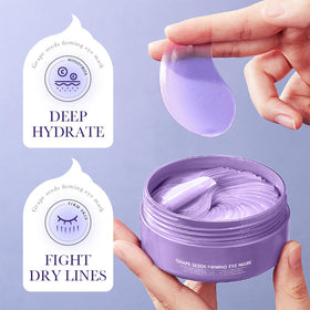 Close-up of Eakroo Grape Eye Mask patch texture