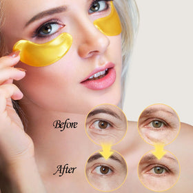 Close-up of Eakroo lip mask with gold accents