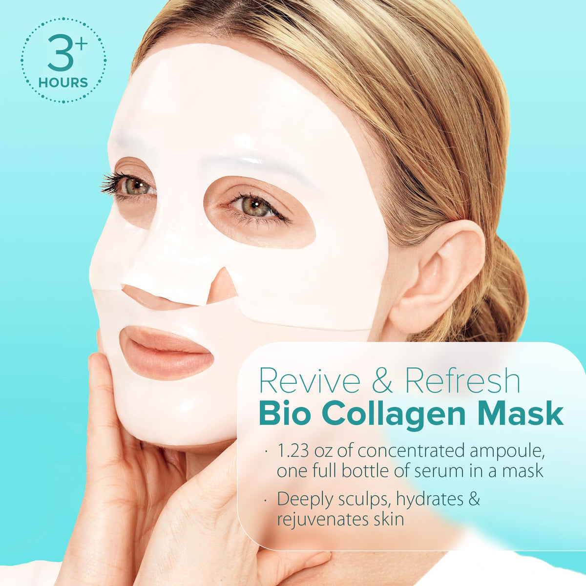 Close-up of Ebanel Bio Collagen Face Mask hydrogel texture