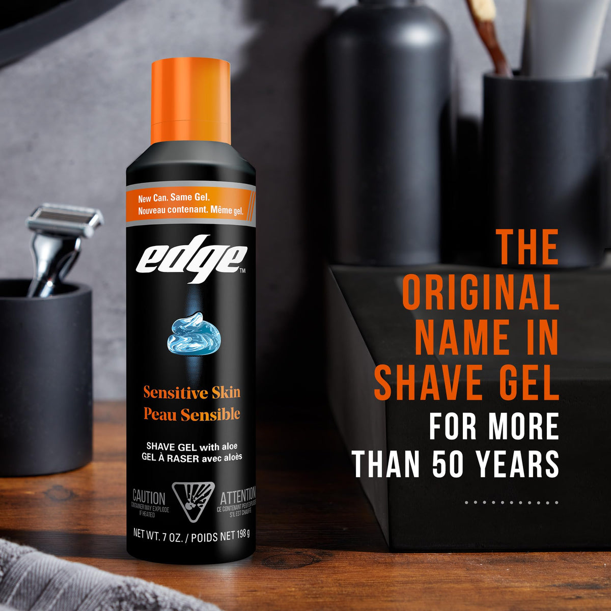 Close-up of Edge Shaving Gel texture on skin
