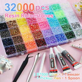 Close-up of ELEEGEM rhinestones in various colours