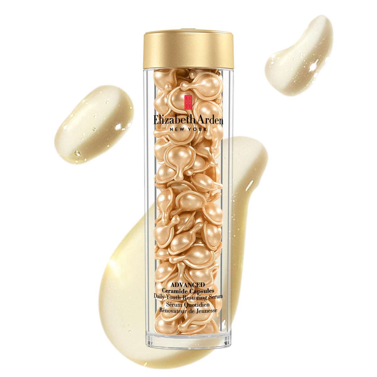 Close-up of Elizabeth Arden ceramide capsules packaging