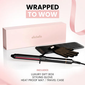 Close-up of ELLA BELLA Curling Iron digital temperature display