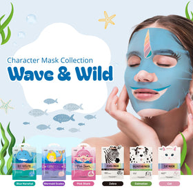 Close-up of Epielle Character Face Mask zebra design