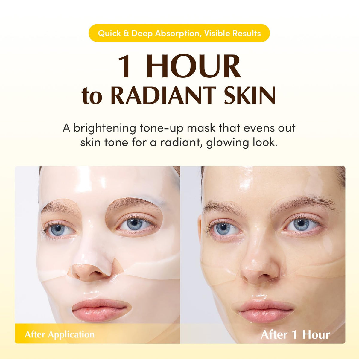 Close-up of EQQUALBERRY Collagen Glow Up Mask texture