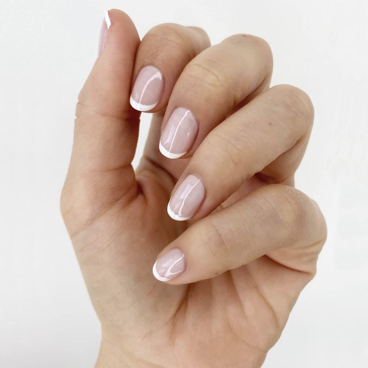 close-up of essie Blanc pure white nail polish bottle