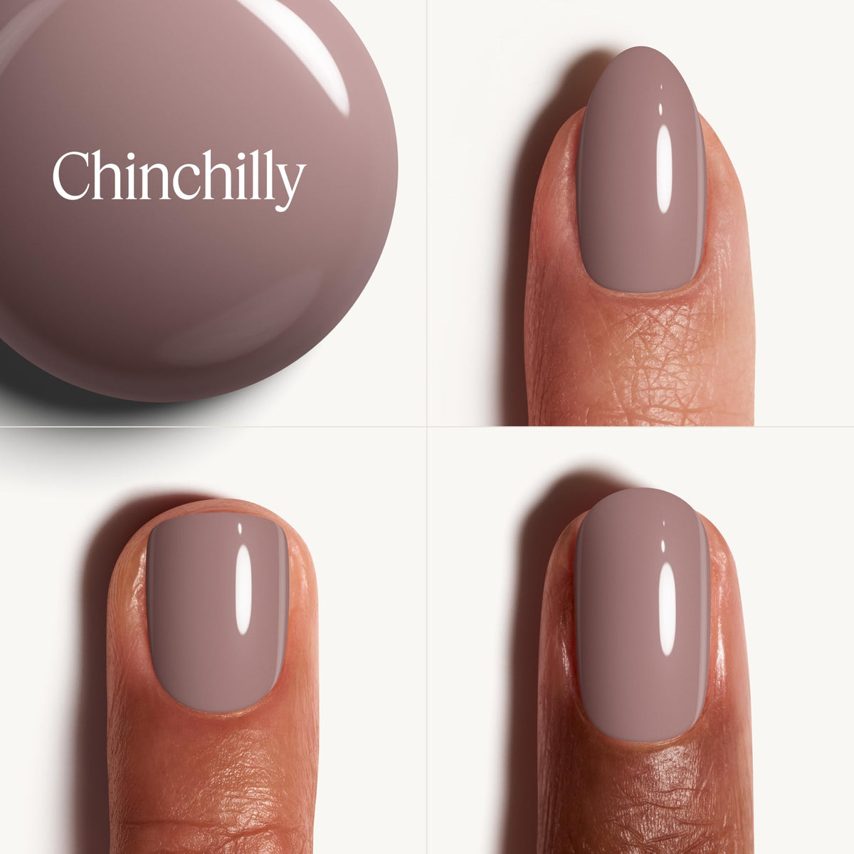 Close-up of essie Chinchilly Nail Polish brush
