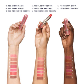Close-up of Estée Lauder HydraPlump Tinted Lip Balm showing texture