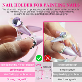 Close-up of ESUOHYM extra-high nail tips holder