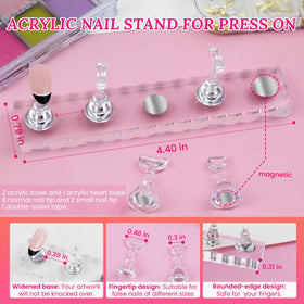 Close-up of ESUOHYM nail brushes in brush holder