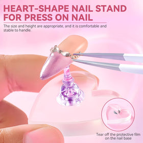 Close-up of ESUOHYM Nail Stand with nail tip holders