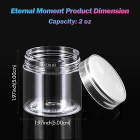 Close-up of Eternal Moment 2oz plastic jar with lid
