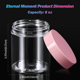 Close-up of Eternal Moment plastic jar showing lid and label