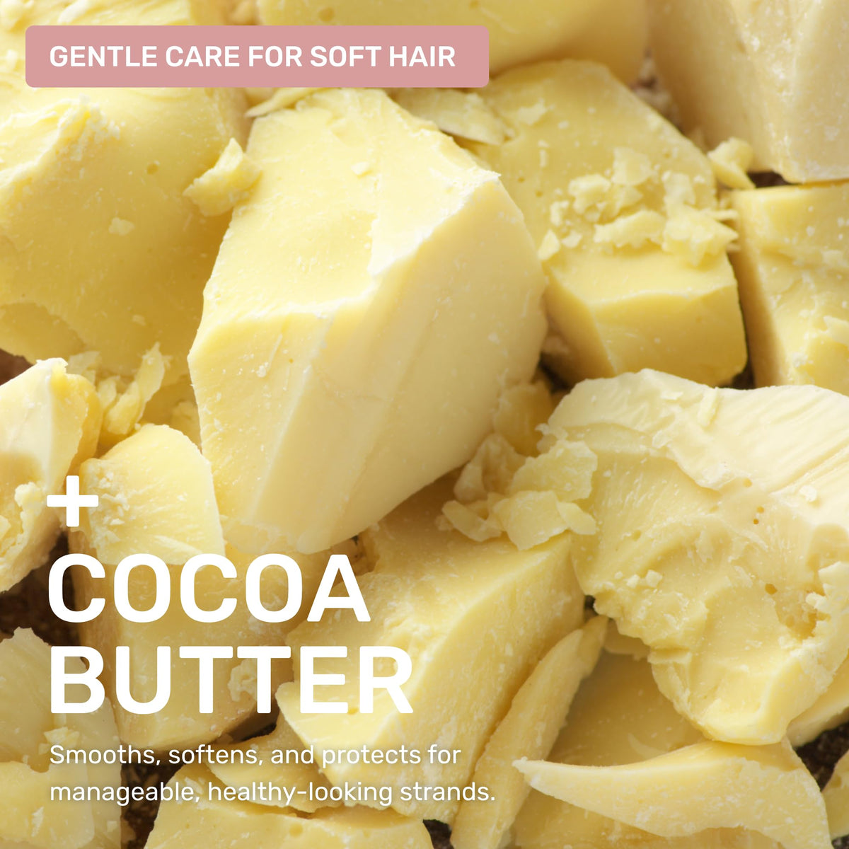 Close-up of Ethique Gentle Shampoo Bar with cocoa butter