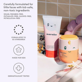 Close-up of Evereden Kids Face Wash showing creamy consistency