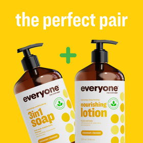 close-up of everyone 3-in-1 Soap Coconut Lemon ingredients